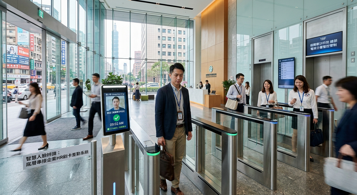 為高流動率的企业總部與商辦提供嚴密且彈性十足的權限控管系統。具備高效差勤整合能力，大幅精簡大型商辦大樓的人力管理成本。